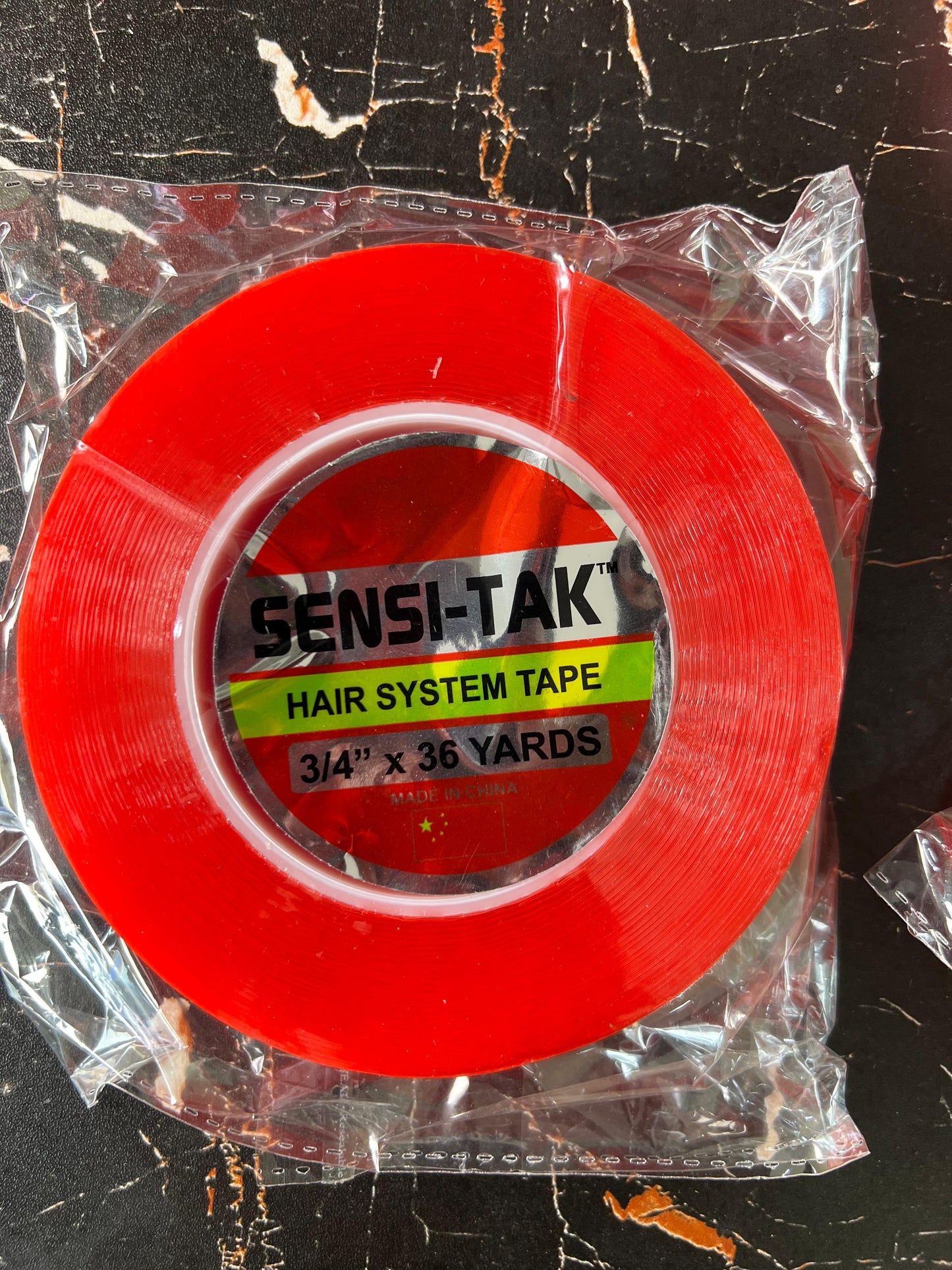 Sensi-Tak Red Tape 3/4 inches x 12 Yard Roll (36 Feet)